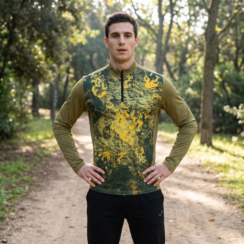 Longsleeve de alergare pentru bărbați Joma R-Nature green 9