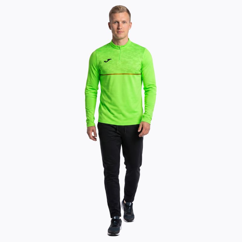 Bluză de alergare pentru bărbați Joma Record III fluor green 2