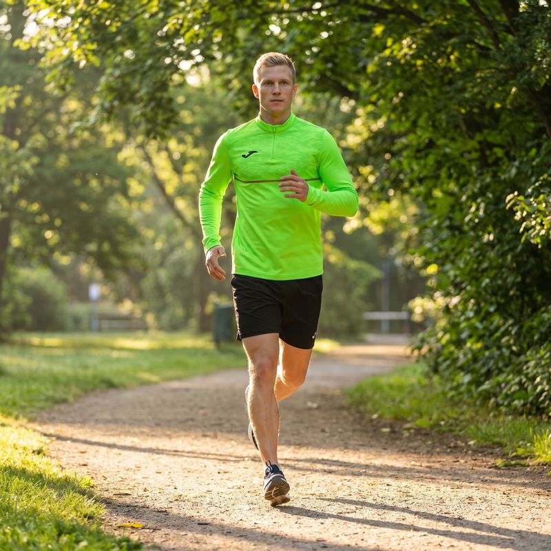 Bluză de alergare pentru bărbați Joma Record III fluor green 7
