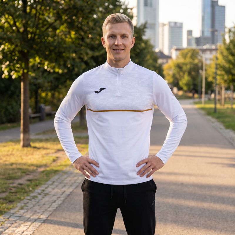 Bluză de alergare pentru bărbați Joma Record III white 5