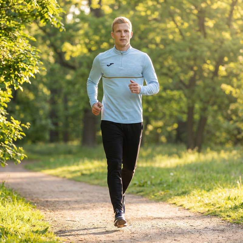 Bluză de alergare pentru bărbați Joma Record III light blue 7