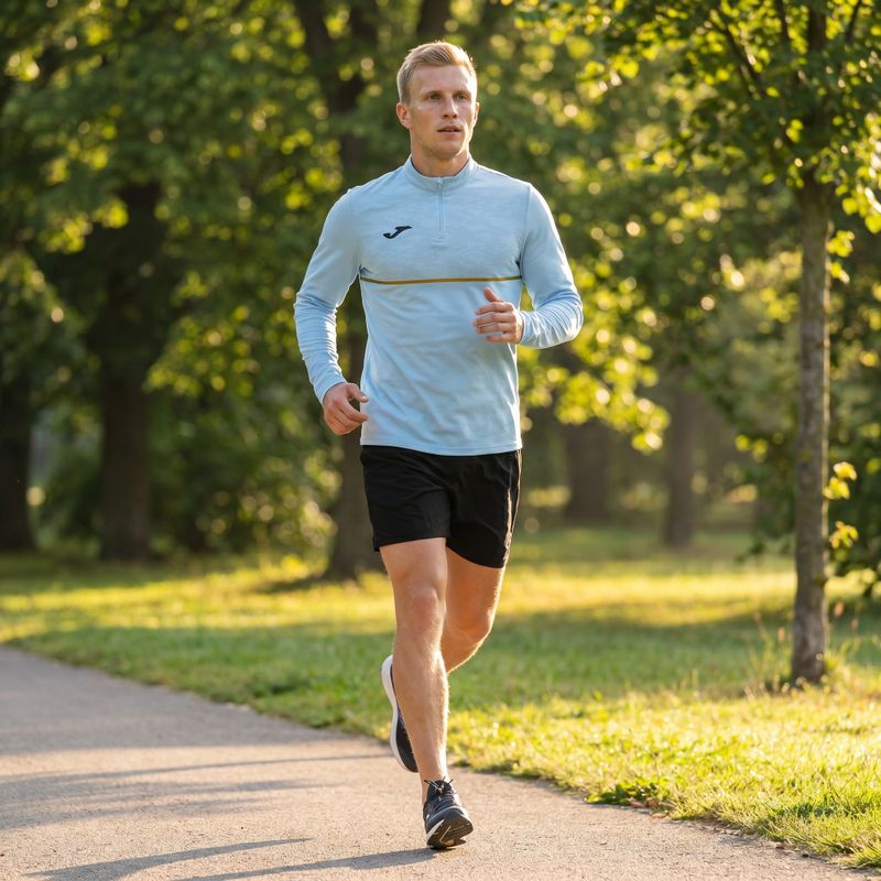 Bluză de alergare pentru bărbați Joma Record III light blue 8