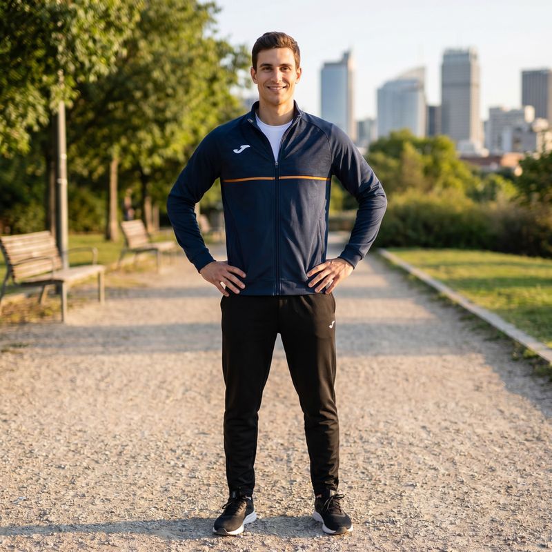 Bluză de alergare pentru bărbați Joma Record III Full Zip navy 5