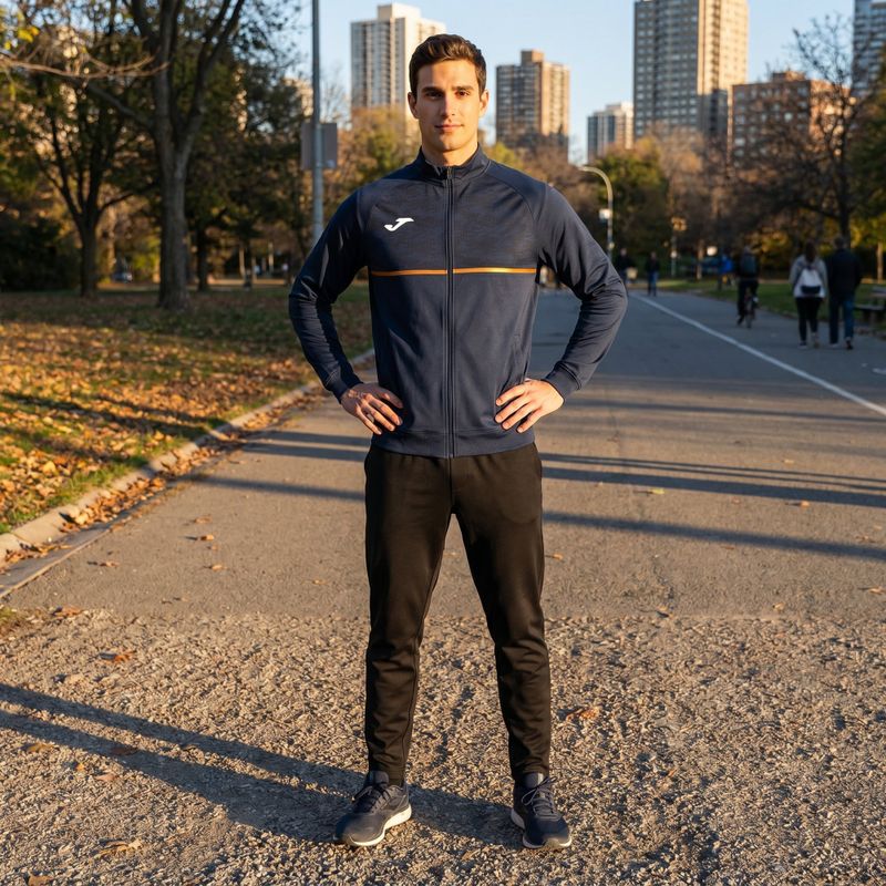 Bluză de alergare pentru bărbați Joma Record III Full Zip navy 6