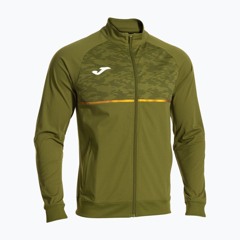 Bluză de alergare pentru bărbați Joma Record III Full Zip khaki