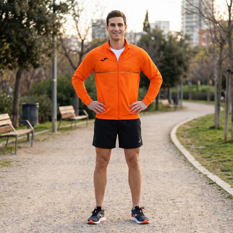 Bluză de alergare pentru bărbați Joma Record III Full Zip orange 6