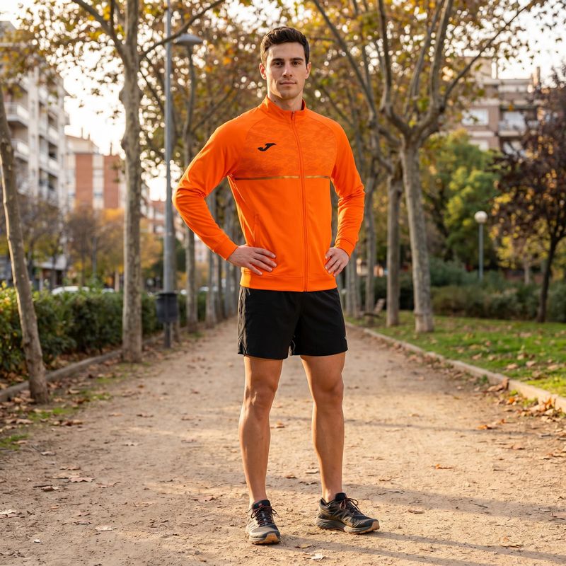 Bluză de alergare pentru bărbați Joma Record III Full Zip orange 7