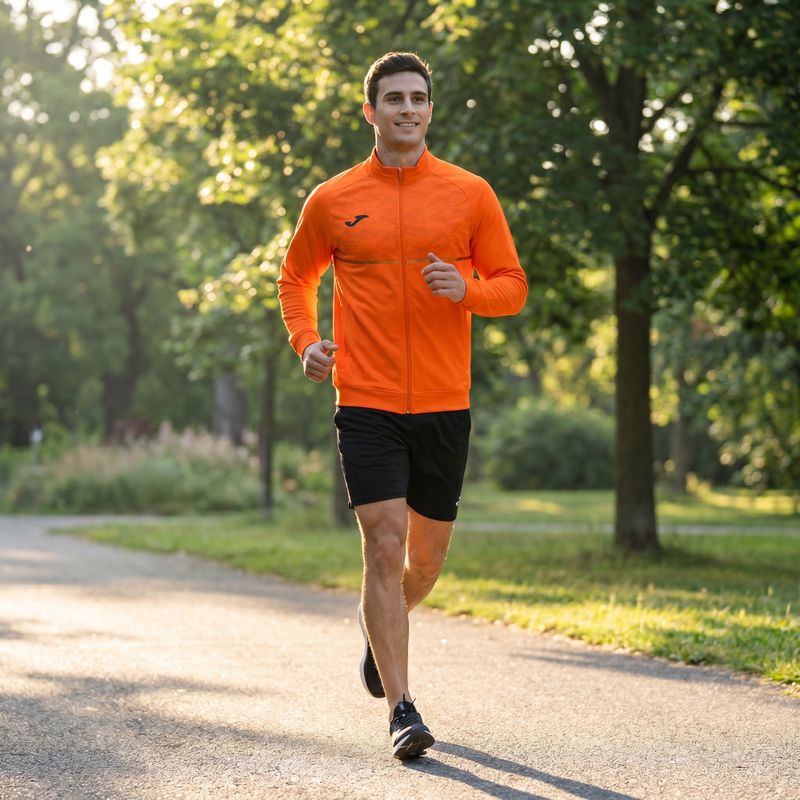 Bluză de alergare pentru bărbați Joma Record III Full Zip orange 9
