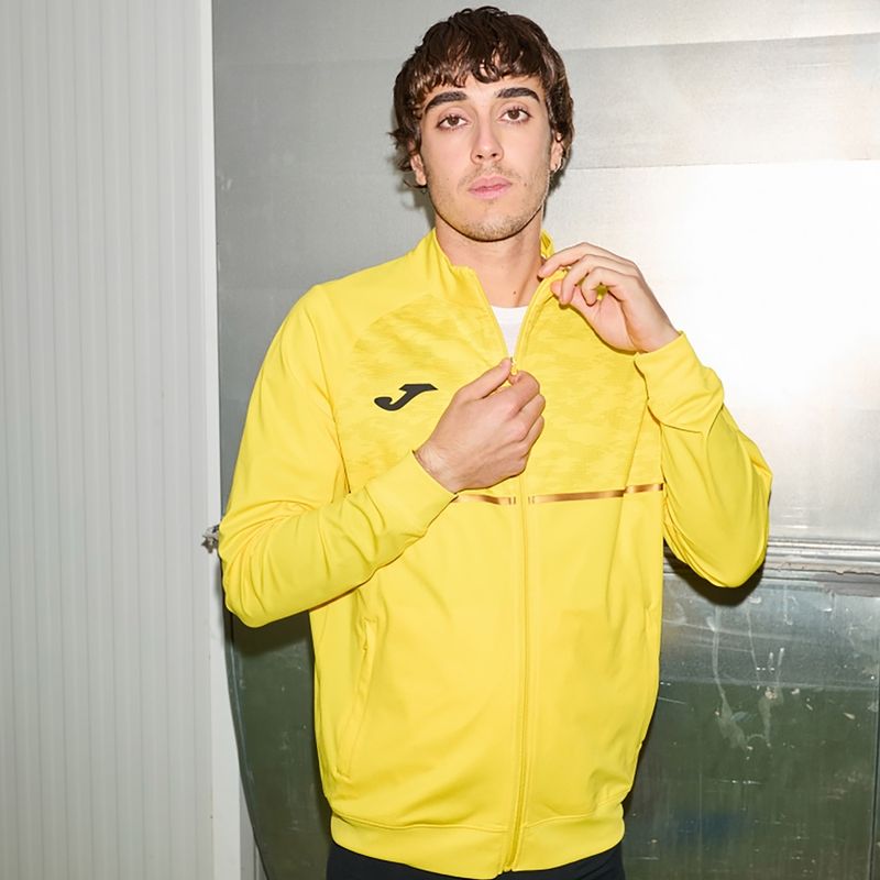 Bluză de alergare pentru bărbați Joma Record III Full Zip yellow 2