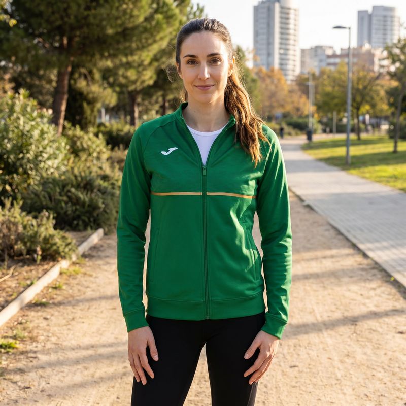 Bluză de alergare pentru femei Joma Record III Full Zip green 9