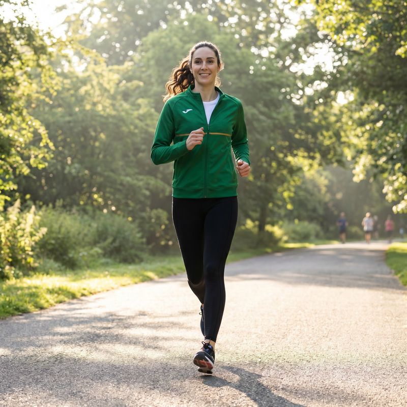 Bluză de alergare pentru femei Joma Record III Full Zip green 10