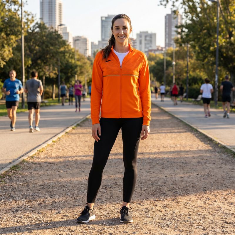Bluză de alergare pentru femei Joma Record III Full Zip orange 5