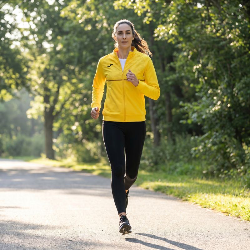 Bluză de alergare pentru femei Joma Record III Full Zip yellow 10