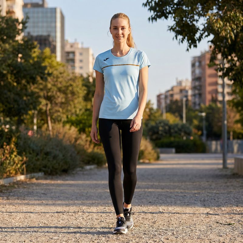 Tricou de alergare pentru femei Joma Record III light blue 7
