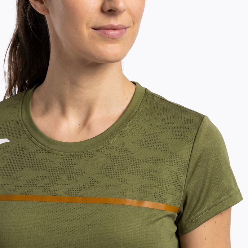 Tricou de alergare pentru femei Joma Record III khaki 4