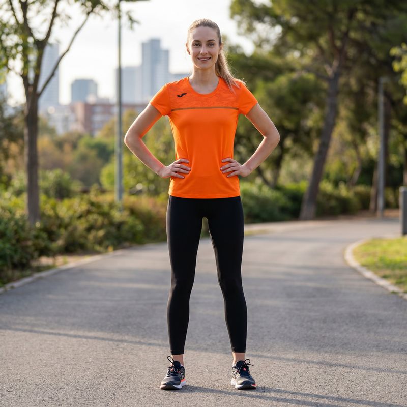 Tricou de alergare pentru femei Joma Record III orange 5