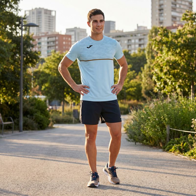 Tricou de alergare pentru bărbați Joma Record III light blue 4