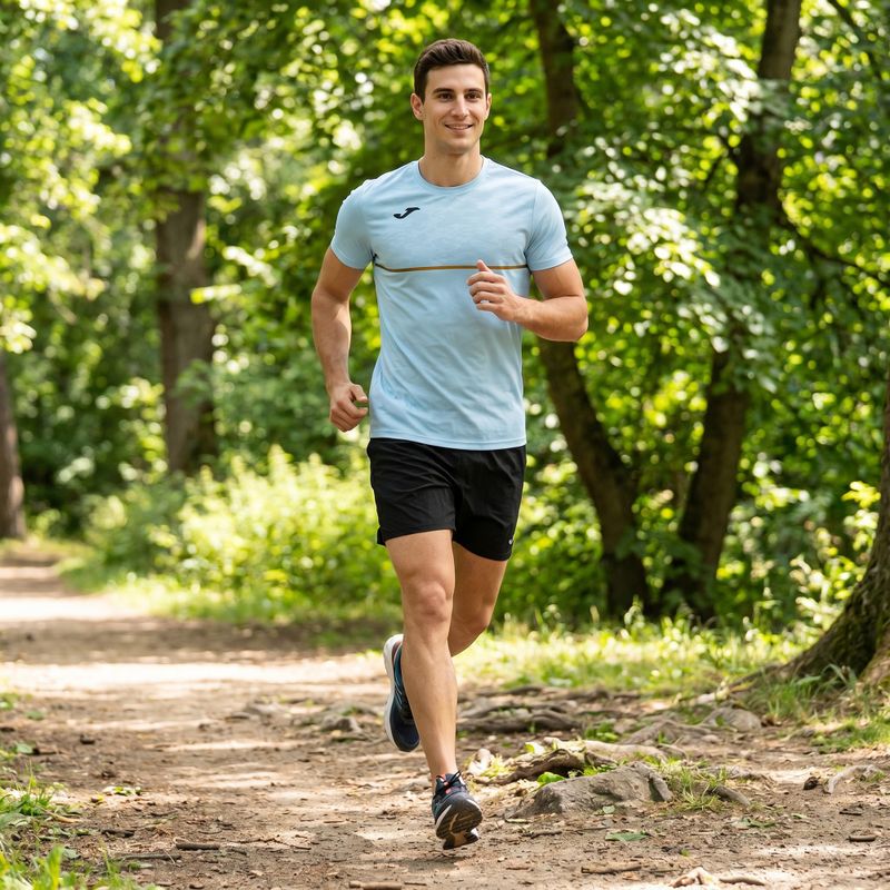 Tricou de alergare pentru bărbați Joma Record III light blue 5