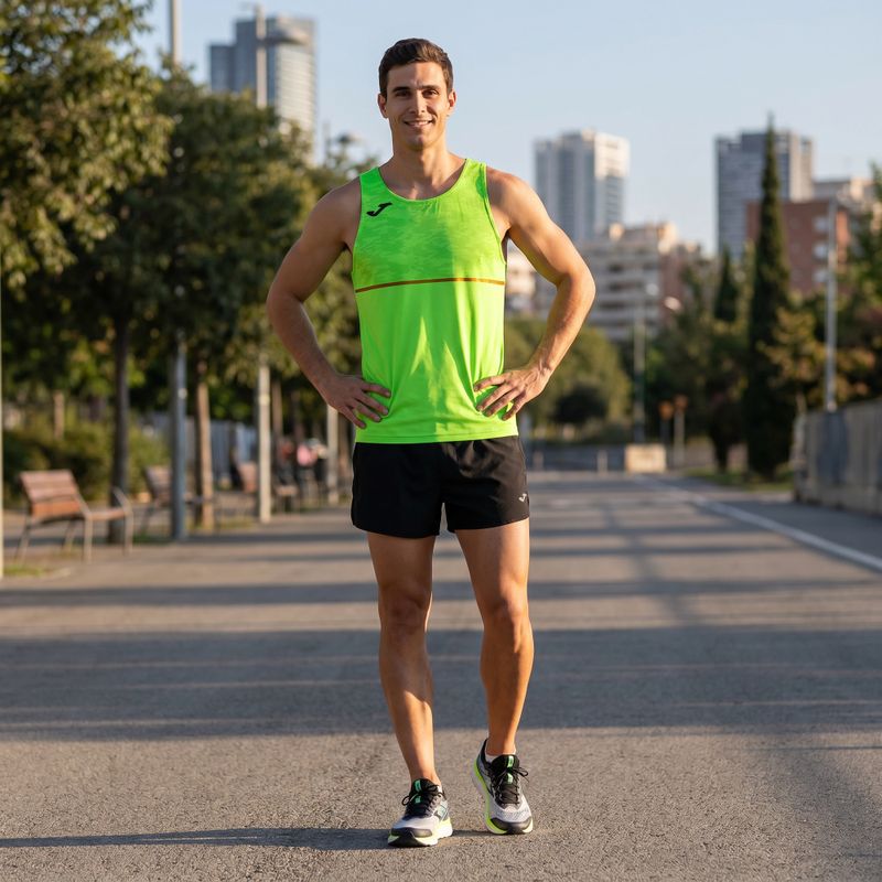 Tricou de alergare pentru bărbați Joma Record III fluor green 5