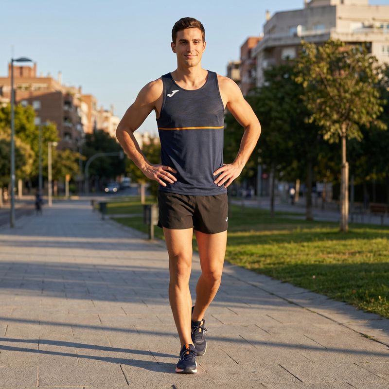 Tricou de alergare pentru bărbați Joma Record III navy 7