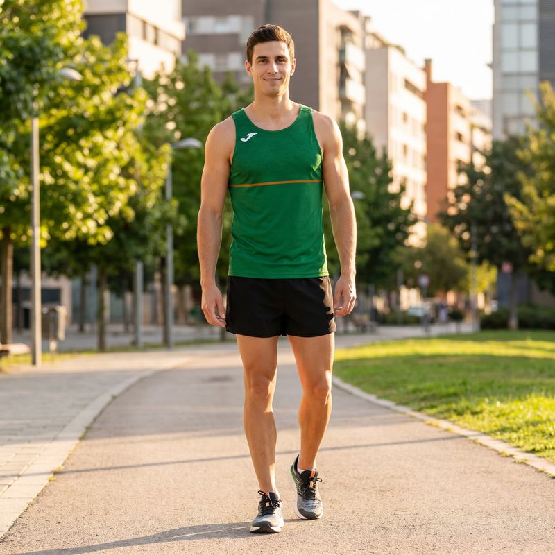 Tricou de alergare pentru bărbați Joma Record III green 6