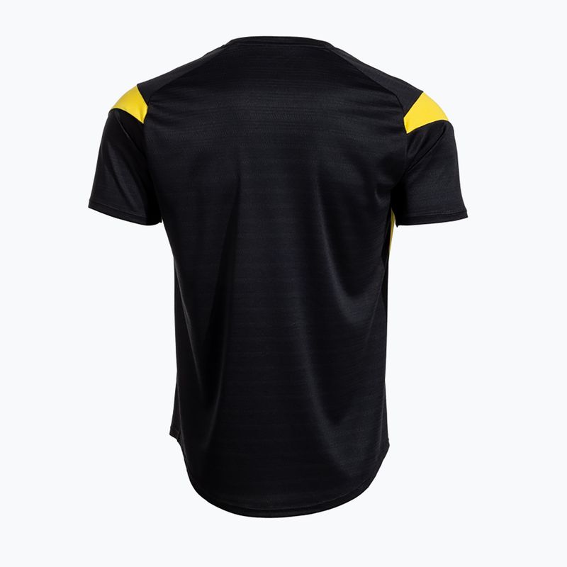 Tricou pentru bărbați Joma Montreal black/yellow 2
