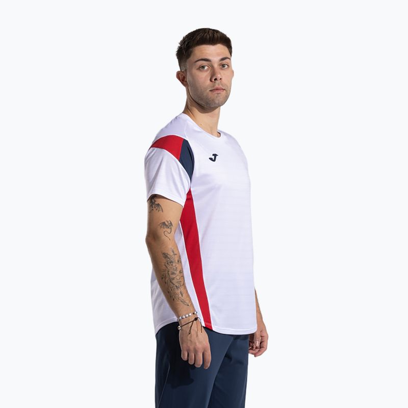 Tricou pentru bărbați Joma Montreal white/red 3