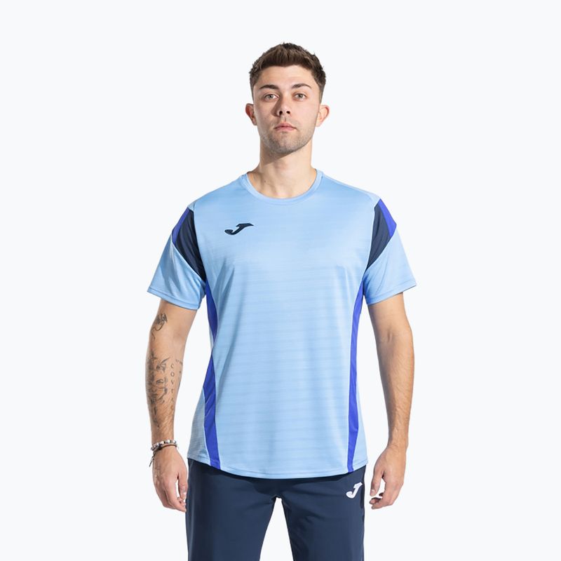Tricou pentru bărbați Joma Montreal sky blue/dark navy