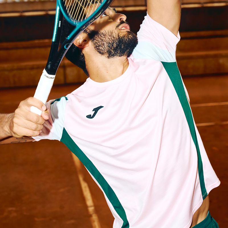 Tricou pentru bărbați Joma Montreal pink/green 5