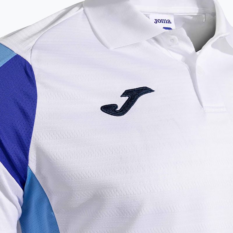 Tricou de tenis pentru bărbați Joma Montreal white/sky blue 4