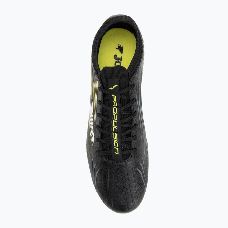 Încălțăminte de fotbal pentru bărbați Joma Propulsion Top FG black/yellow 5