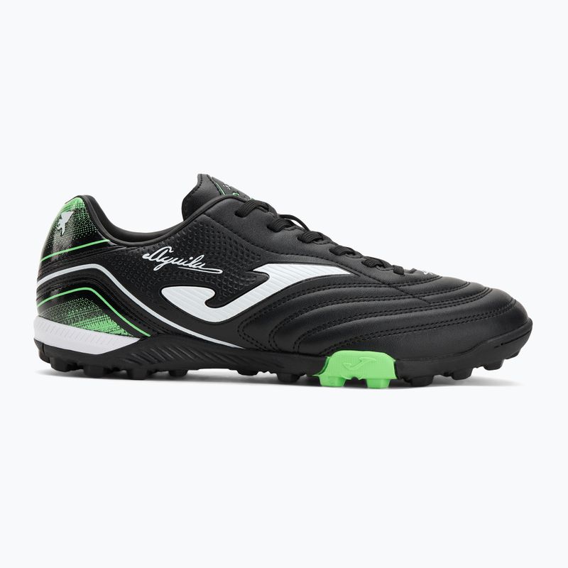 Încălțăminte de fotbal pentru bărbați Joma Aguila TF black/fluor green 2