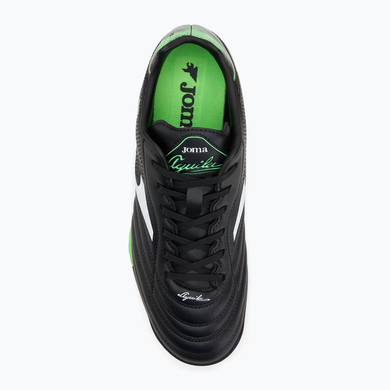 Încălțăminte de fotbal pentru bărbați Joma Aguila TF black/fluor green 5