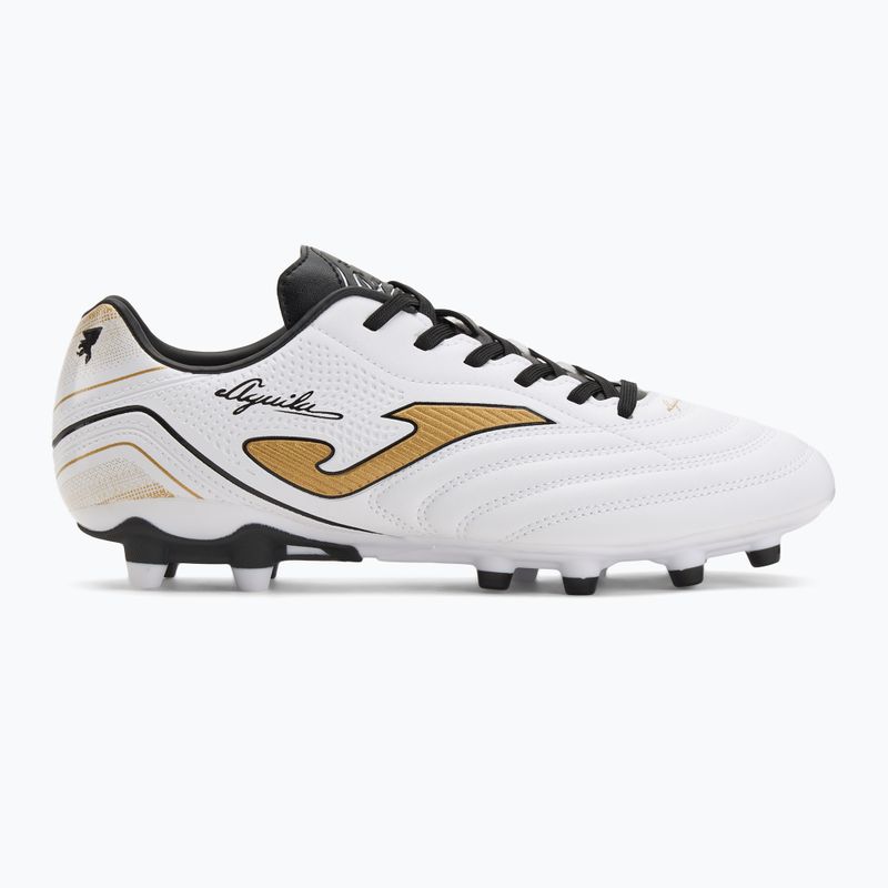 Încălțăminte de fotbal pentru bărbați Joma Aguila FG white/gold 2