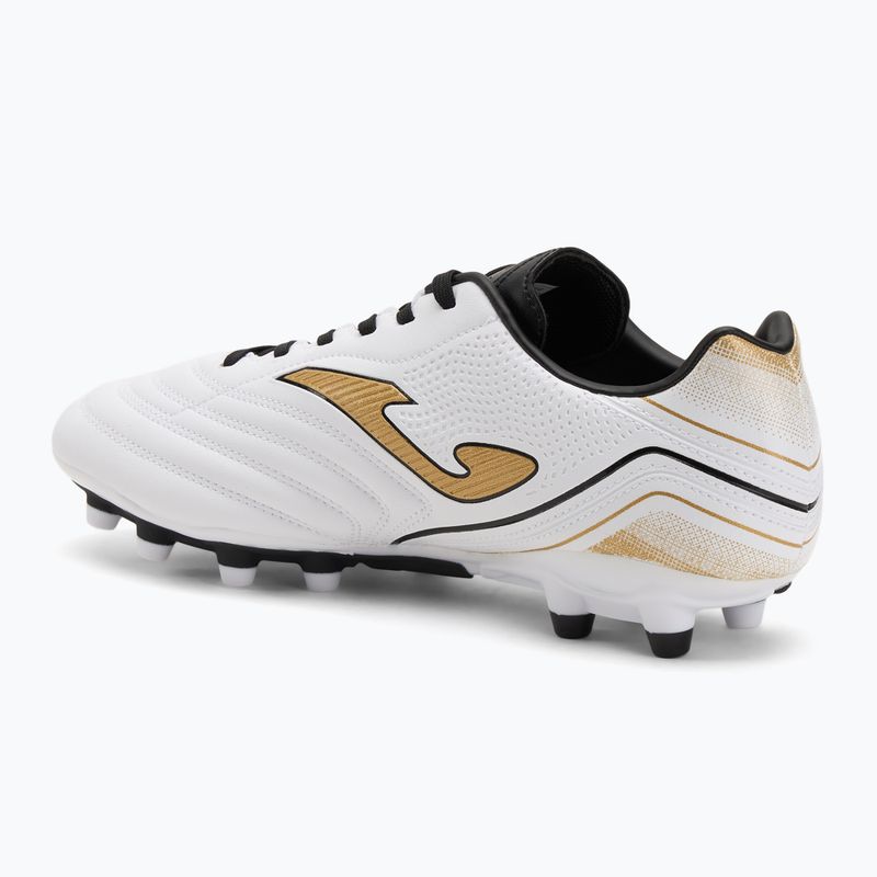 Încălțăminte de fotbal pentru bărbați Joma Aguila FG white/gold 3