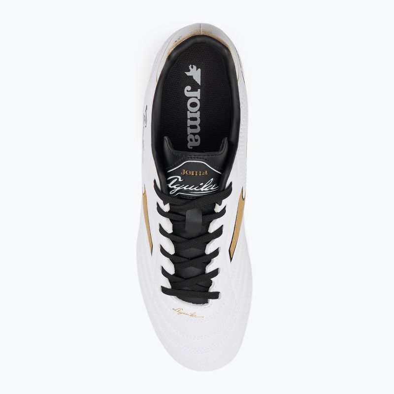 Încălțăminte de fotbal pentru bărbați Joma Aguila FG white/gold 5
