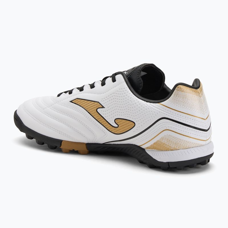 Încălțăminte de fotbal pentru bărbați Joma Aguila TF white/gold 3
