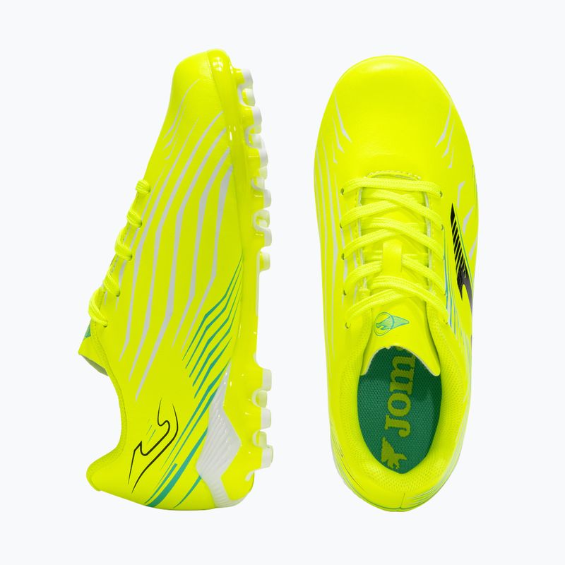 Ghete de fotbal pentru copii Joma Propulsion Jr FG galben fluor 5