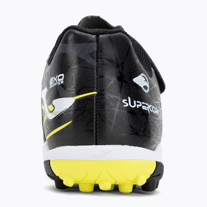 Încălțăminte de fotbal pentru copii Joma Super Copa Jr TF black / fluor yellow 6
