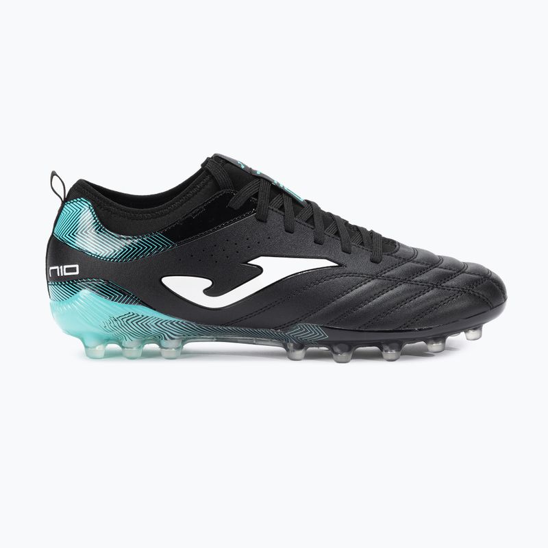 Încălțăminte de fotbal pentru bărbați Joma Numero-10 FG black/turquoise 8