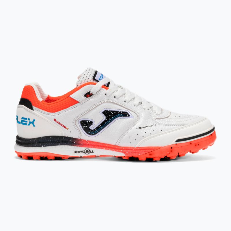 Încălțăminte de fotbal pentru bărbați Joma Top Flex Rebound TF white / fluor coral 8