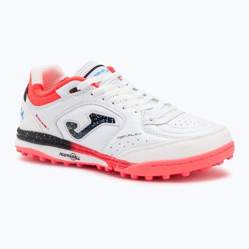 Încălțăminte de fotbal pentru bărbați Joma Top Flex Rebound TF white / fluor coral