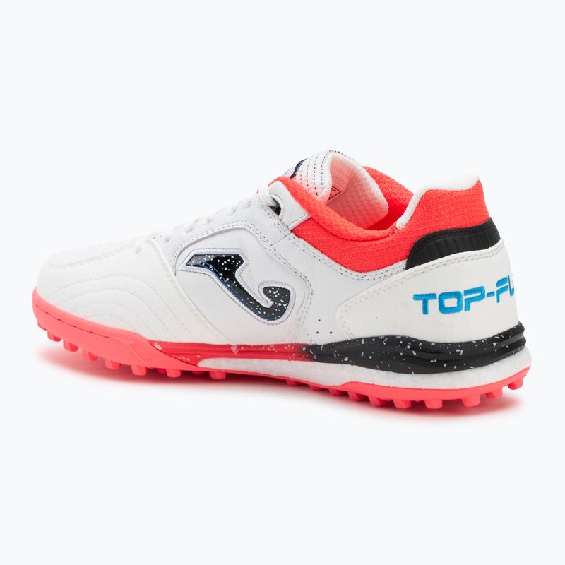 Încălțăminte de fotbal pentru bărbați Joma Top Flex Rebound TF white / fluor coral 3