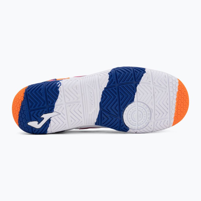 Încălțăminte de fotbal pentru copii Joma Top Flex Jr IN white-orange 4