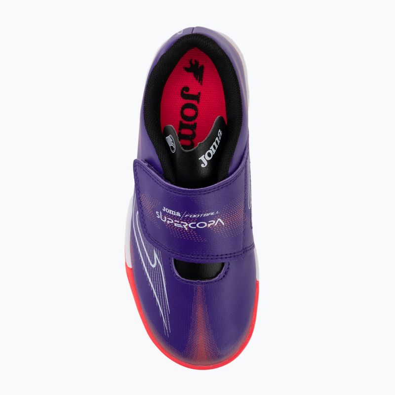 Încălțăminte de fotbal pentru copii Joma Supercopa Jr IN purple 5