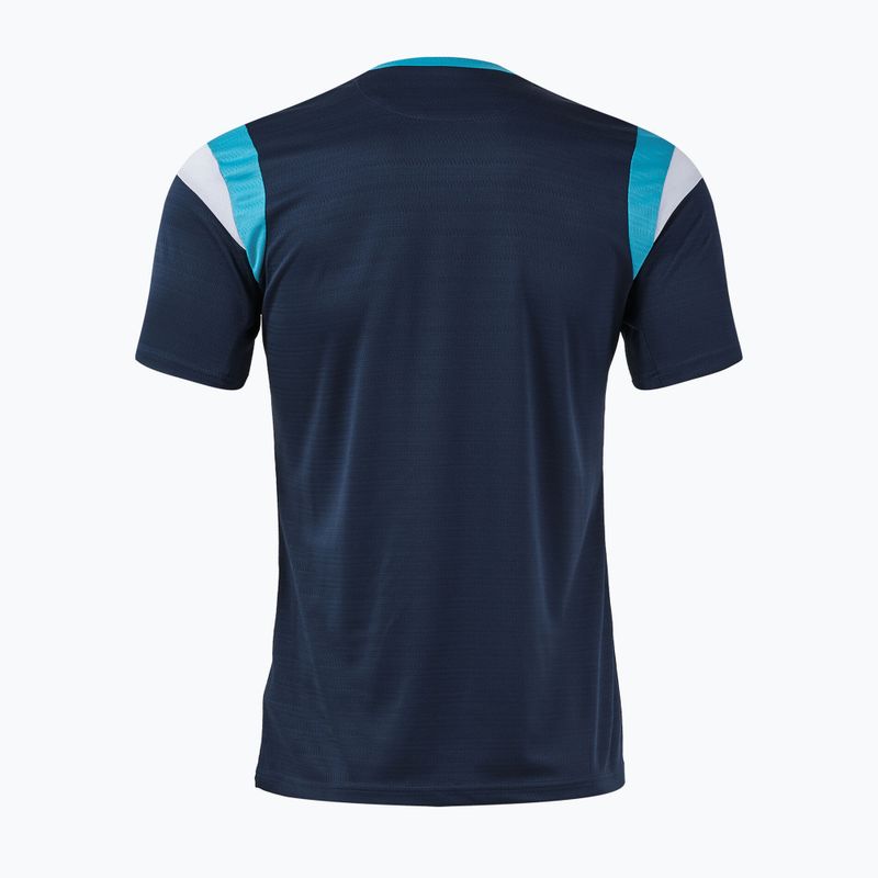 Tricou de tenis pentru bărbați Joma Terra dark navy/turquoise fluor 2