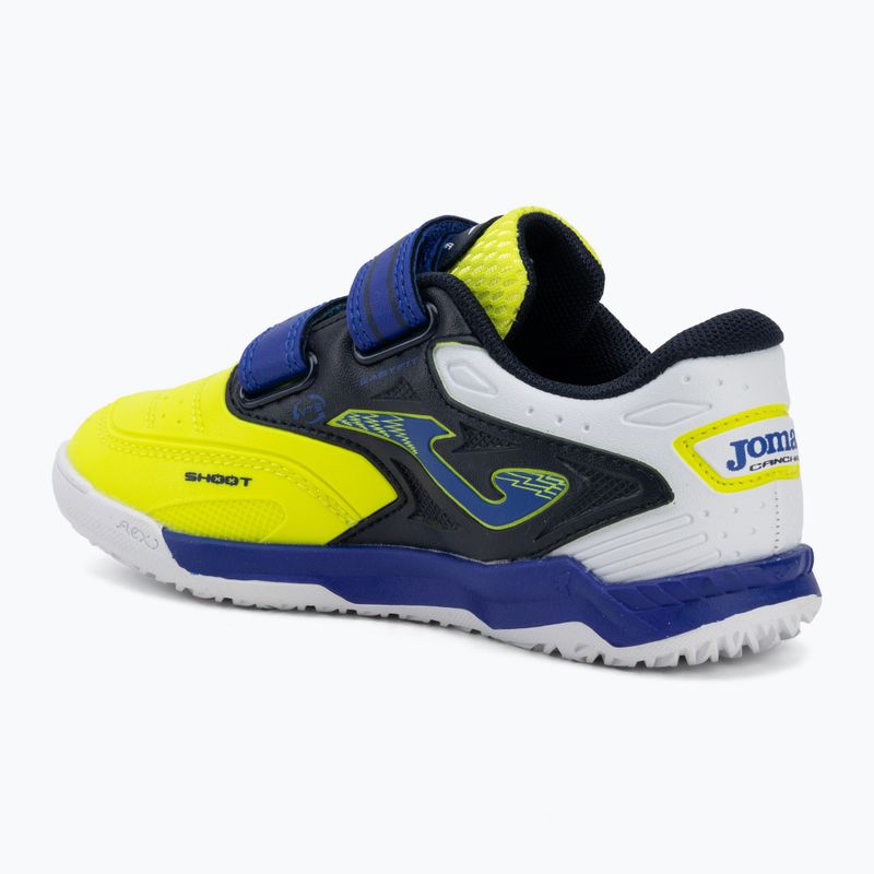 Încălțăminte de fotbal pentru copii Joma Cancha Jr IN fluor yellow 3