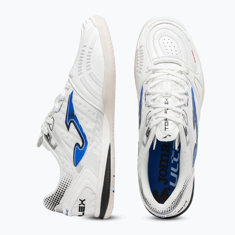 Încălțăminte de fotbal pentru bărbați Joma Top Flex Ultralight Indoor white/royal blue 4