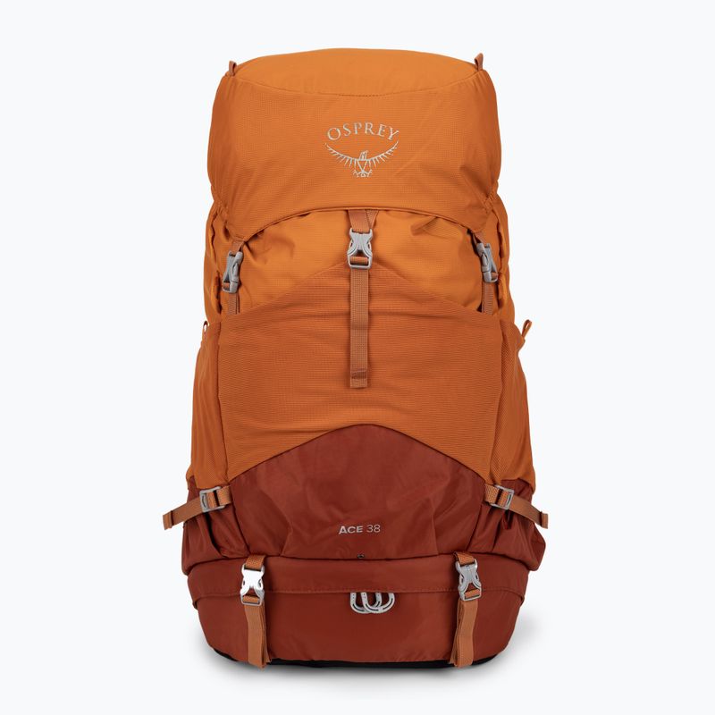 rucsac de trekking pentru copii Osprey Ace 38 l portocaliu apus de soare pentru copii