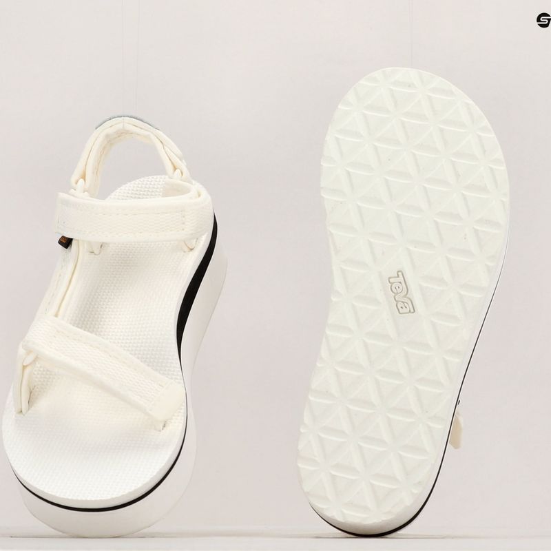 Sandale de drumeție pentru femei Teva Flatform Universal Mesh Print alb strălucitor